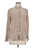 Everlane 100% Silk Tan Long Sleeve Silk Top Size 6 - photo 1