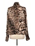 Caviar 100% Polyester Animal Print Brown Long Sleeve Blouse Size XL - photo 2