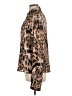 Caviar 100% Polyester Animal Print Brown Long Sleeve Blouse Size XL - photo 5