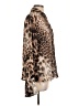 Caviar 100% Polyester Animal Print Brown Long Sleeve Blouse Size XL - photo 4
