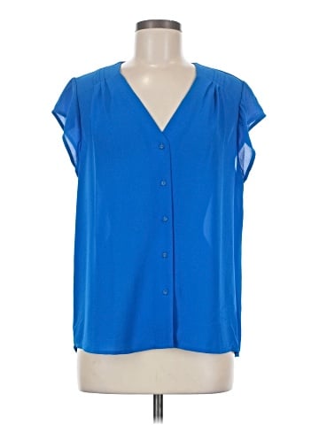 Skies Are Blue Short Sleeve Blouse (view 1)