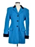 Escada by Margaretha Ley 100% Wool Blue Wool Coat Size EU 38 / US 8 - photo 1