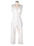 Tahari Solid White Jumpsuit Size 12 - photo 1