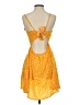 Unbranded 100% Polyester Polka Dots Yellow Casual Dress Size XXS (estimated) - photo 2