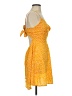 Unbranded 100% Polyester Polka Dots Yellow Casual Dress Size XXS (estimated) - photo 4