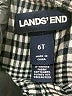 Lands' End 100% Cotton Houndstooth Gray Long Sleeve Blouse Size 6 (tall) - photo 7