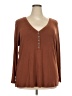 Caslon Brown Long Sleeve Top Size 4X - photo 1
