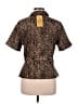 Sag Harbor Animal Print Brown Tan Short Sleeve Blouse Size M (estimated) - photo 2
