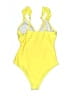 Unbranded Solid Yellow One Piece Swimsuit Size M - photo 2