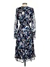 DKNY 100% Polyester Print Blue Cocktail Dress Size 4 - photo 2