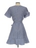 JOA 100% Polyester Stripes Blue Casual Dress Size S - photo 2