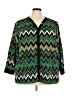 Catherines Chevron-herringbone Green 3/4 Sleeve Blouse Size 3X (petite) - photo 1