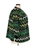 Catherines Chevron-herringbone Green 3/4 Sleeve Blouse Size 3X (petite) - photo 4