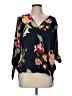 West Kei 100% Polyester Black 3/4 Sleeve Blouse Size M - photo 1