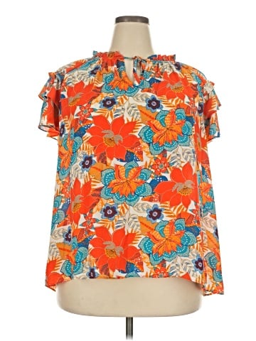 Rose + Olive Short Sleeve Blouse (view 1)