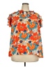 Rose + Olive 100% Polyester Orange Short Sleeve Blouse Size 2X - photo 1