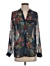 Kut from the Kloth Floral Blue Long Sleeve Blouse Size S - photo 1