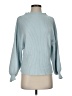 Line & Dot Solid Blue Turtleneck Sweater Size S - photo 1