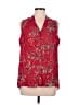 Rose + Olive 100% Polyester Red Sleeveless Blouse Size M - photo 1