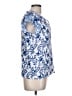 Rose + Olive 100% Rayon Blue Short Sleeve Blouse Size L - photo 4