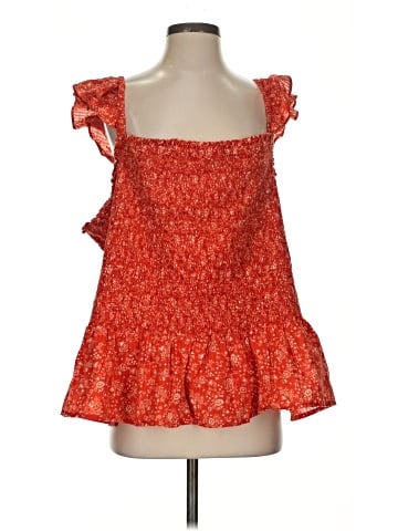 Madewell Plus Lucie Smocked Peplum Top in Piazza Floral (view 1)