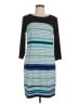Donna Morgan Graphic Blue Casual Dress Size 8 - photo 1