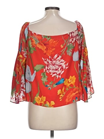 Alice + Olivia 3/4 Sleeve Silk Top (view 2)