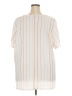Lane Bryant Stripes Ivory Short Sleeve Blouse Size 26 - 28 Plus - photo 2