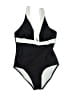 DKNY Color Block Black One Piece Swimsuit Size 12 - photo 1
