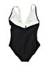 DKNY Color Block Black One Piece Swimsuit Size 12 - photo 2