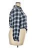 American Rag Cie Plaid Blue Long Sleeve Blouse Size XXL - photo 4