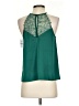 Ann Taylor LOFT 100% Polyester Green Sleeveless Blouse Size S - photo 2