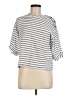 Zara Stripes Gray 3/4 Sleeve Top Size M - photo 1