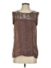 Adiva 100% Polyester Brown Sleeveless Blouse Size S - photo 1