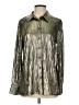 Insight Metallic Silver Long Sleeve Blouse Size S - photo 1