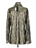 Insight Metallic Silver Long Sleeve Blouse Size S - photo 2