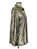Insight Metallic Silver Long Sleeve Blouse Size S - photo 4