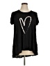 Ellos 100% Rayon Black Short Sleeve Top Size 14 - photo 1