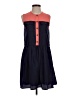 Freeway 100% Polyester Color Block Blue Casual Dress Size S - photo 1
