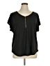 Green Envelope Black Short Sleeve Top Size 1X - photo 1