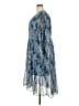 Joie 100% Polyester Paisley Blue Casual Dress Size XXL - photo 5