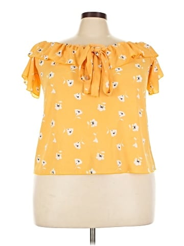 curvy sense Short Sleeve Blouse (view 1)