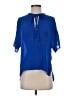 Babaton 100% Polyester Blue Short Sleeve Blouse Size S - photo 1
