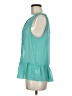 Elle 100% Polyester Teal Sleeveless Blouse Size M - photo 5
