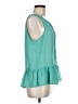 Elle 100% Polyester Teal Sleeveless Blouse Size M - photo 4