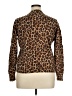St. John's Bay Animal Print Brown Cardigan Size XL - photo 2