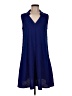 DKNY 100% Polyester Solid Blue Casual Dress Size M - photo 1