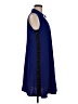 DKNY 100% Polyester Solid Blue Casual Dress Size M - photo 4