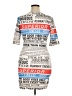 Assorted Brands Graphic Blue Casual Dress Size XL - photo 2