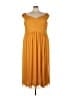 DB Studio 100% Polyester Orange Casual Dress Size 26 - photo 1